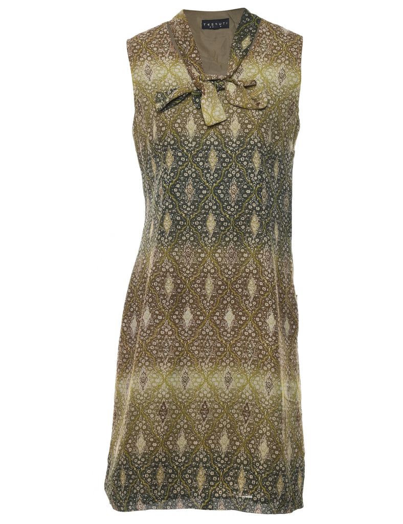 Floral Print Sleeveless Dress - S