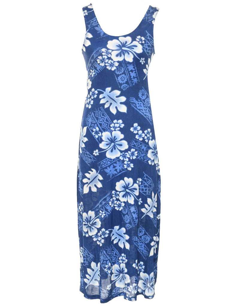 Floral Print Sleeveless Dress - XS