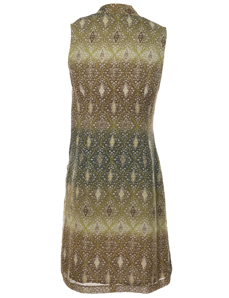 Floral Print Sleeveless Dress - S