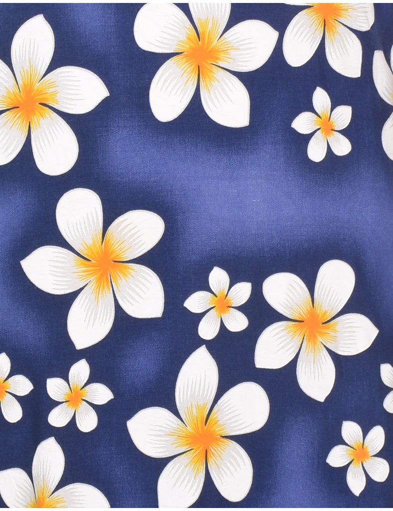 Floral Print Sleeveless Dress - XL