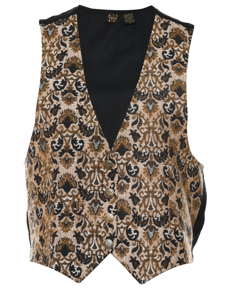 Floral Print Tapestry Waistcoat - S