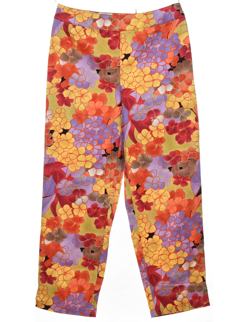 Floral Print Trousers - W32 L28