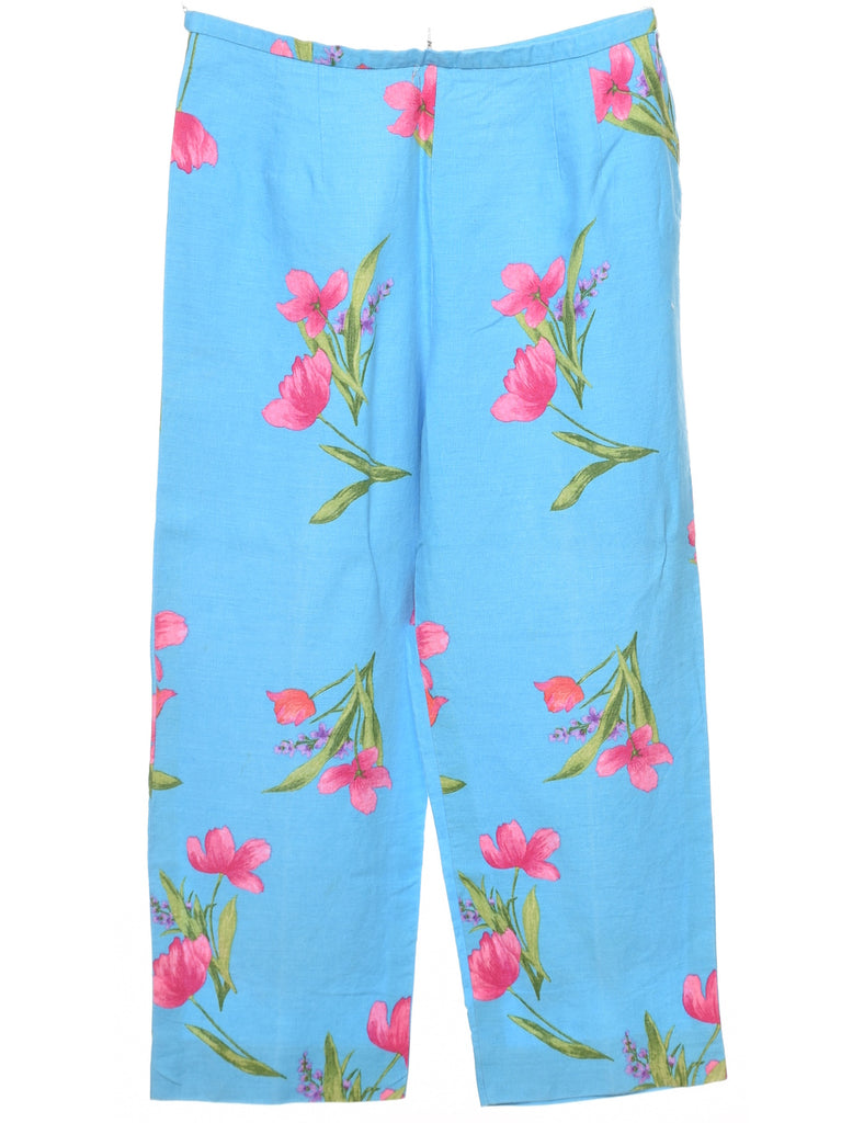 Floral Print Trousers - W31 L25