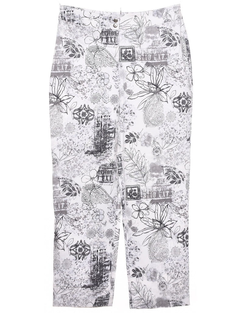 Floral Print Trousers - W32 L29