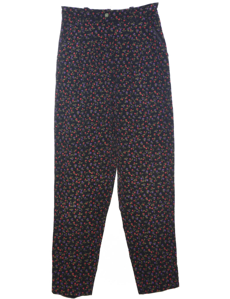 Floral Print Trousers - W27 L28