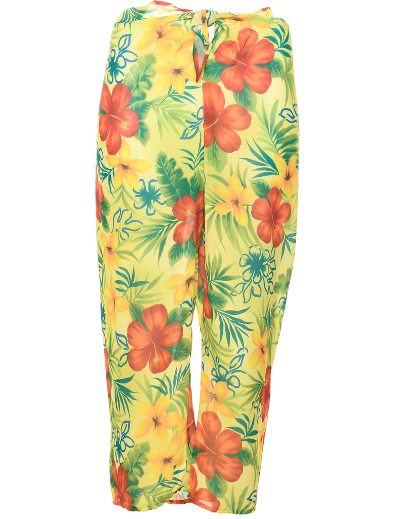 Floral Print Trousers - W34 L24