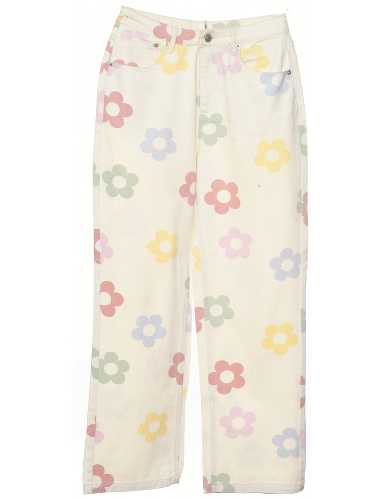 Floral Print Trousers - W27 L29