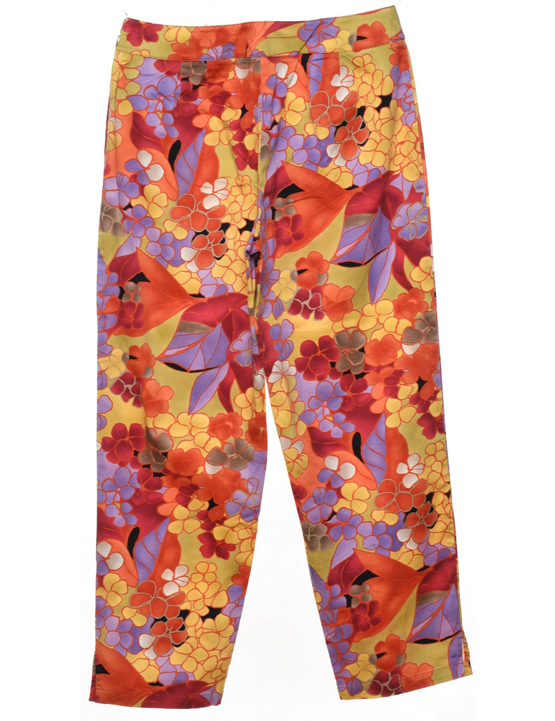 Floral Print Trousers - W32 L28