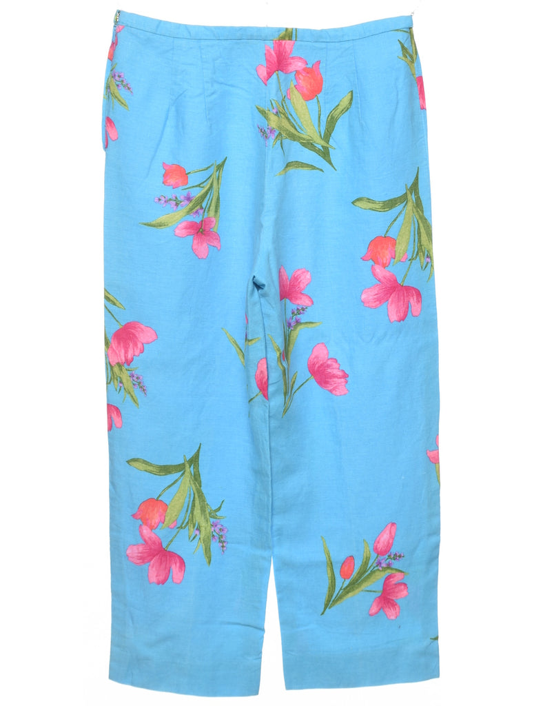 Floral Print Trousers - W31 L25