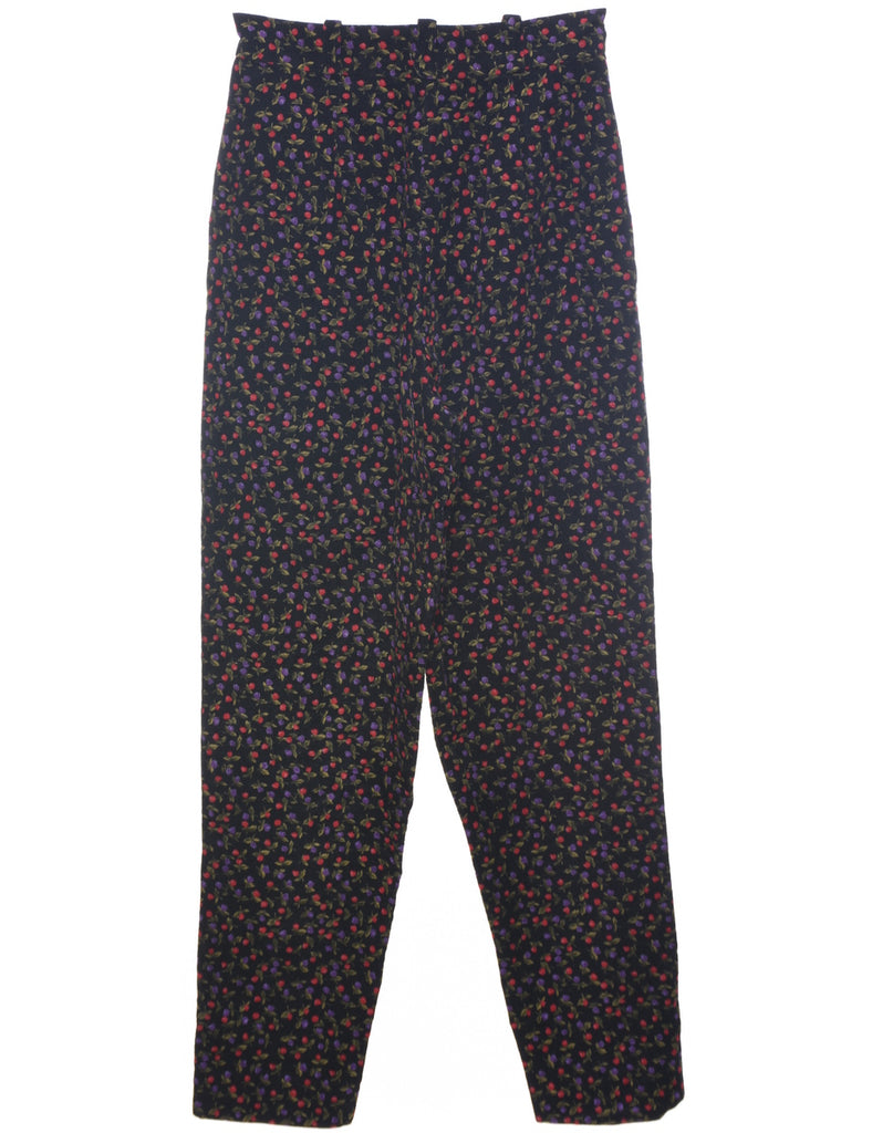 Floral Print Trousers - W27 L28
