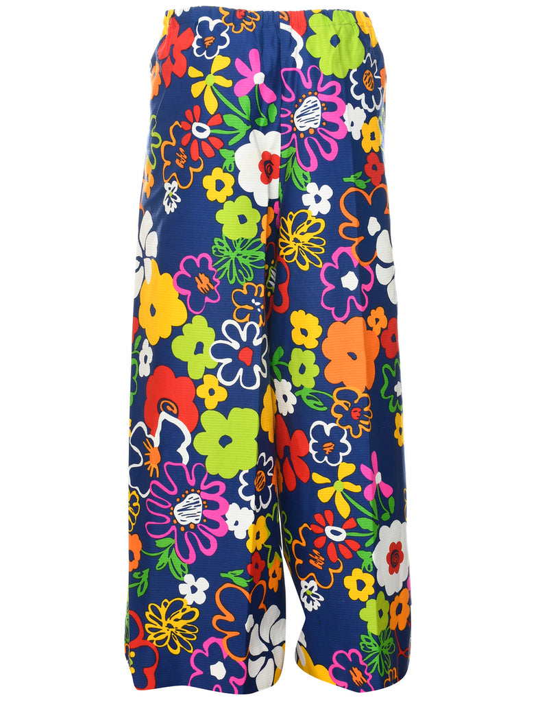 Floral Print Trousers - W30 L27