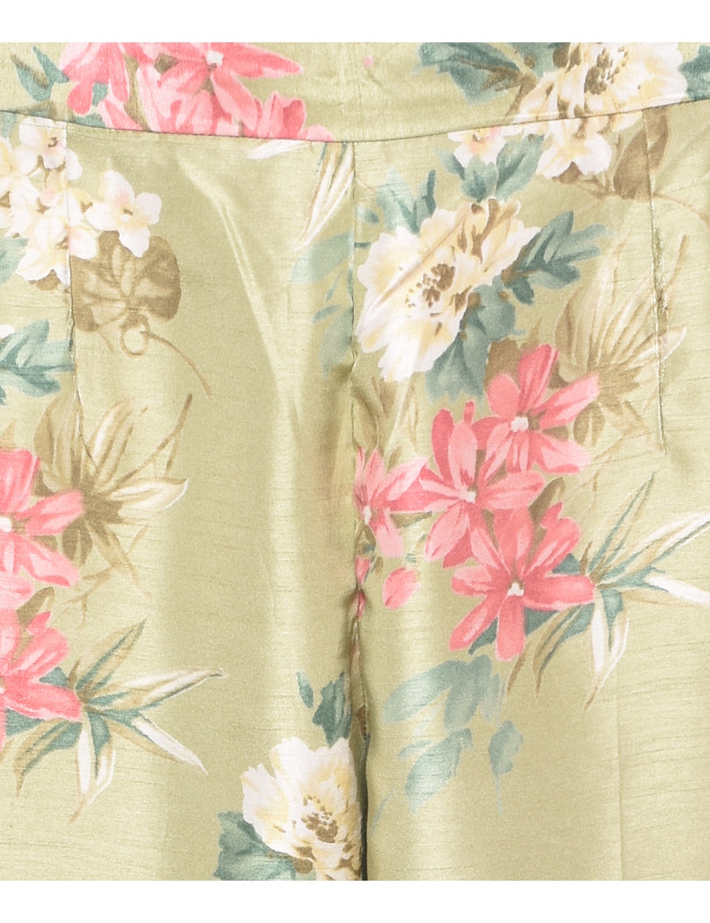 Floral Print Trousers - W31 L23
