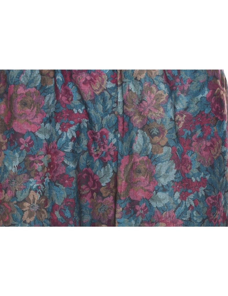 Floral Print Trousers - W34 L27