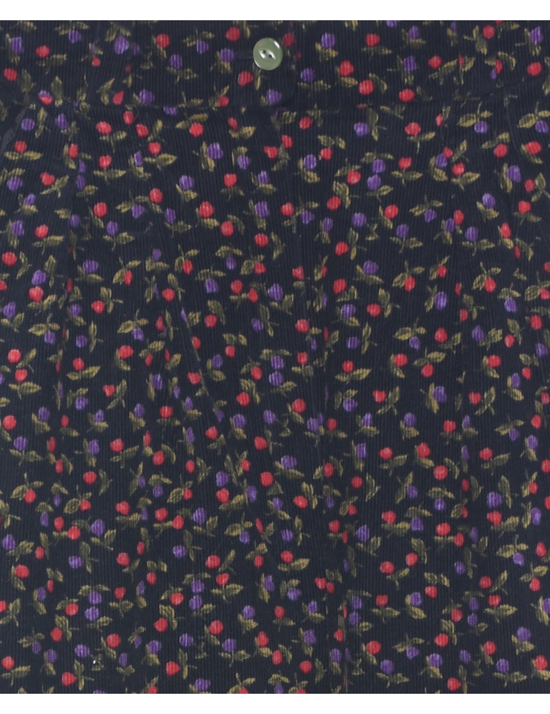 Floral Print Trousers - W27 L28