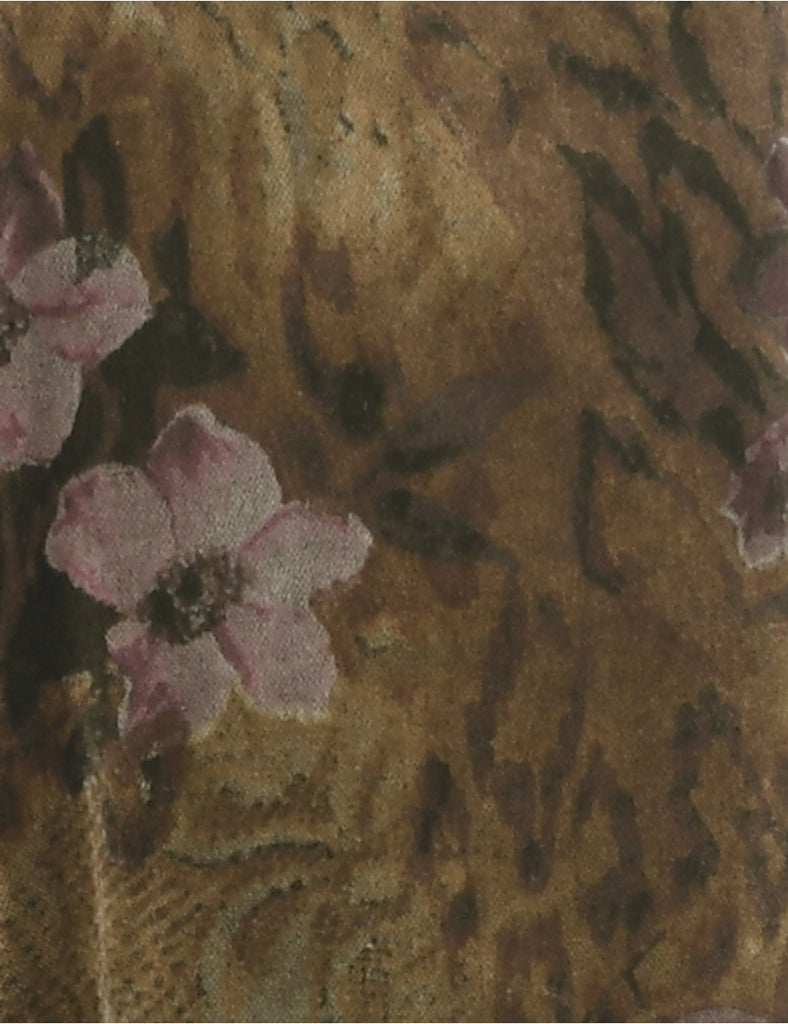 Floral Print Velvet Trousers - W28 L32