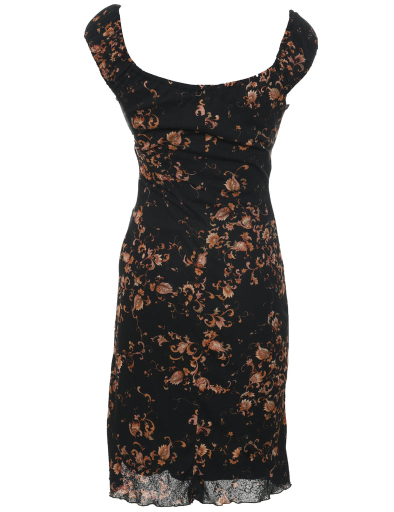 Floral Print Y2K Dress - S