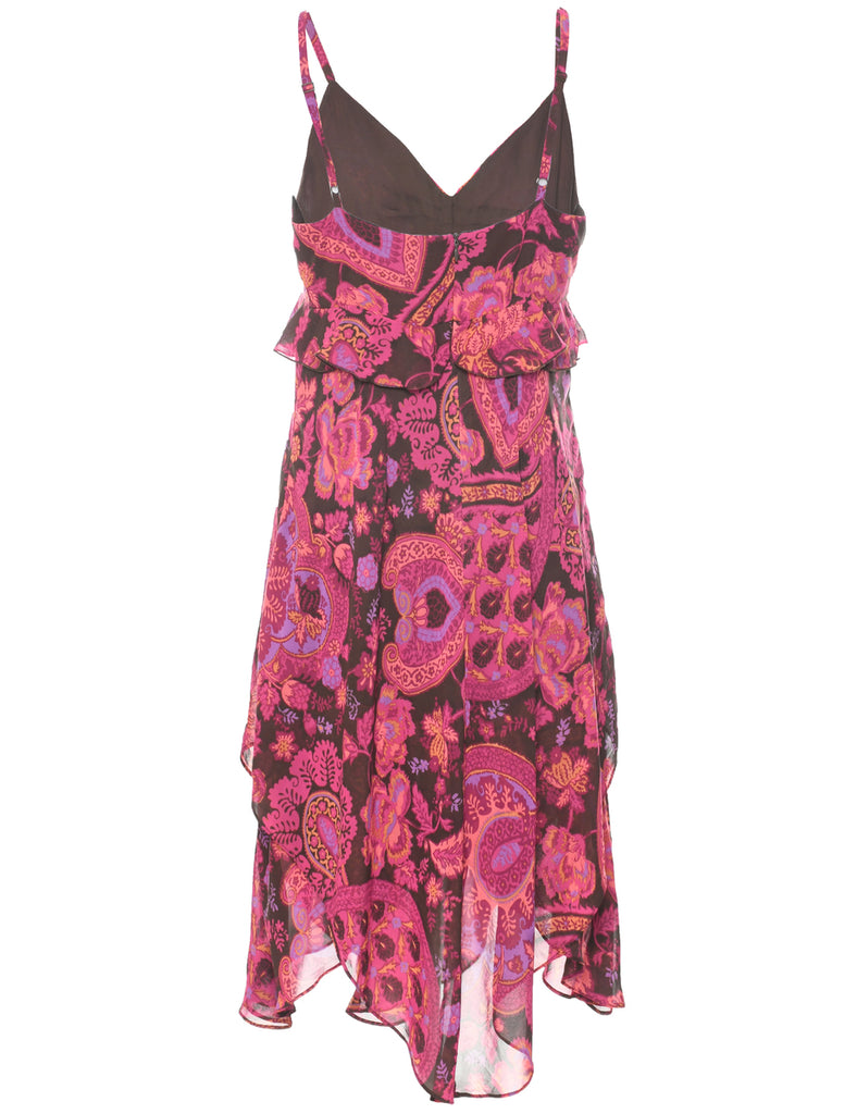 Floral Print Y2K Dress - M