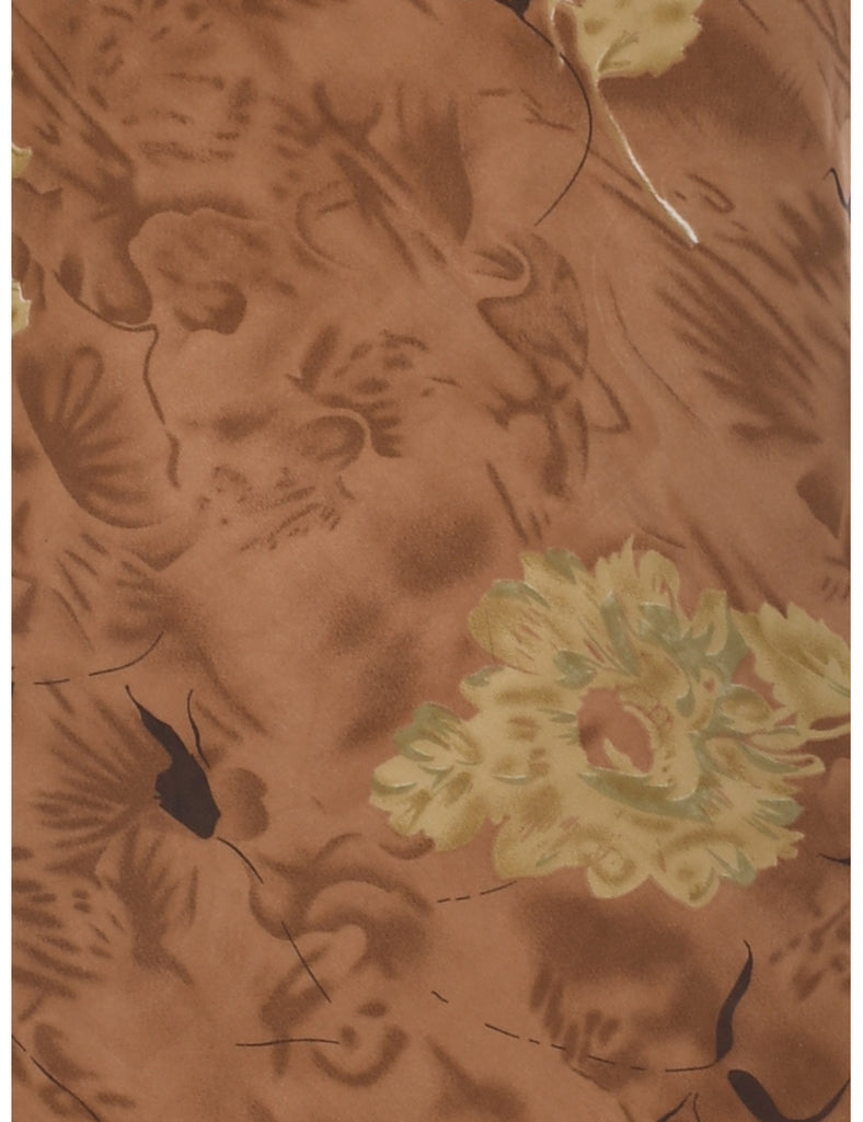 Floral Print Y2K Dress - M