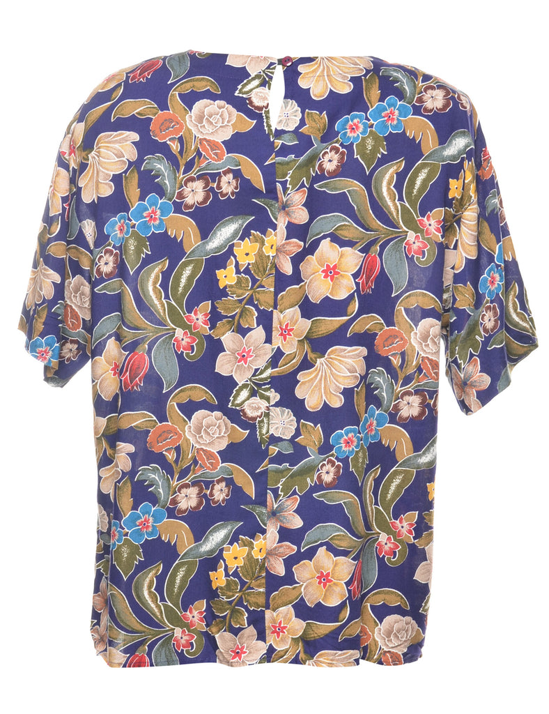 Floral Printed Top - L