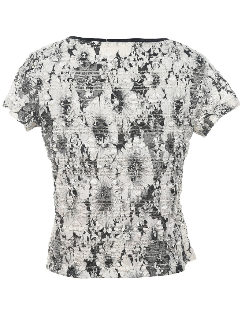 Floral Printed Top - L