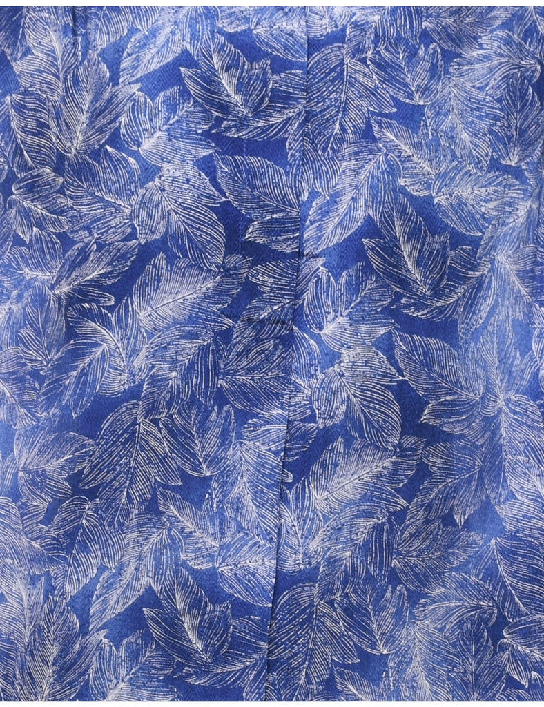 Foliage Design Navy & White Blouse - XL