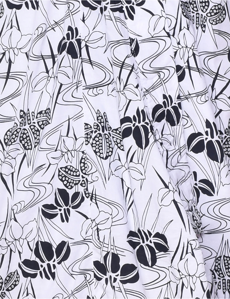 Foliage Print Full Length Kimono - L