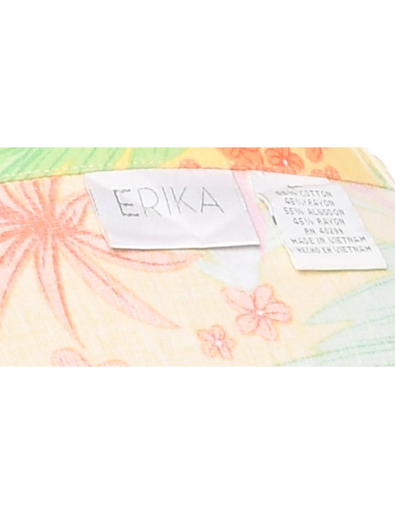 Foliage Print Hawaiian Shirt - M