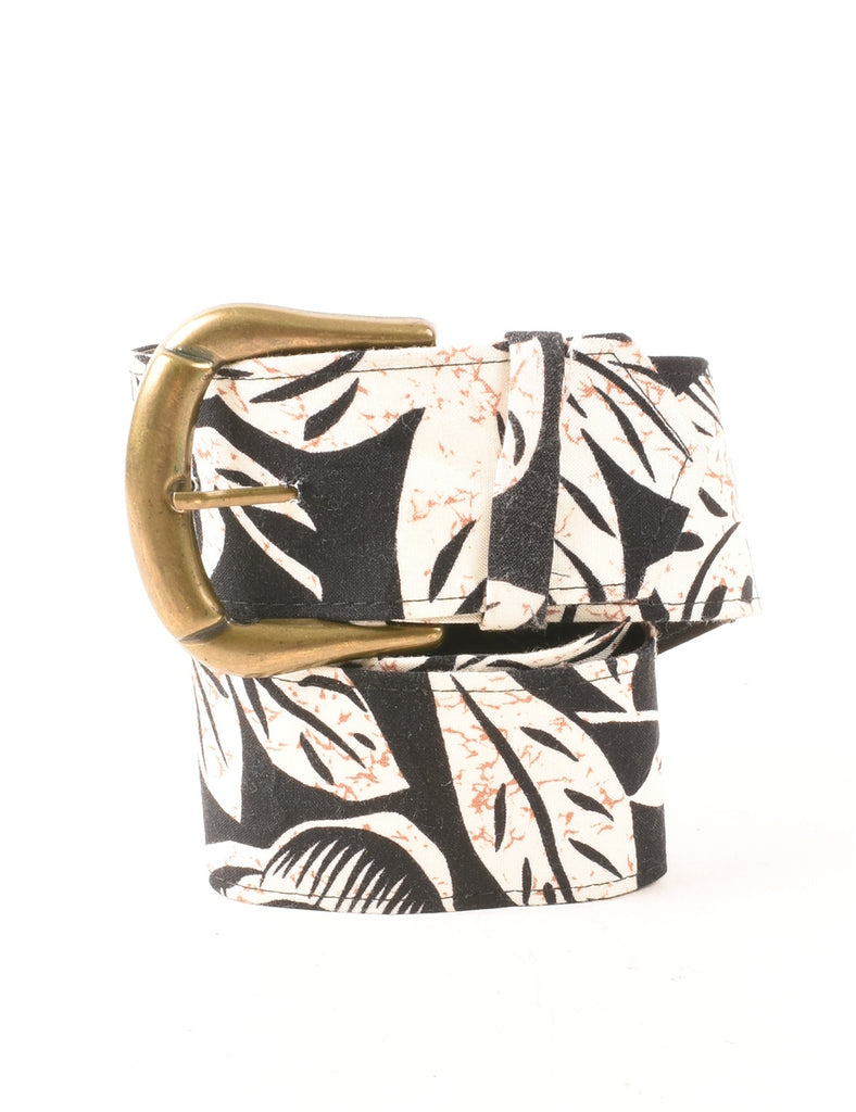 Foliage Print Waist Belt - M