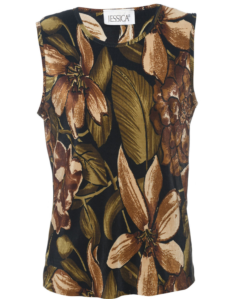 Foliage Printed Top - M