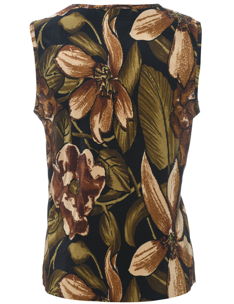 Foliage Printed Top - M