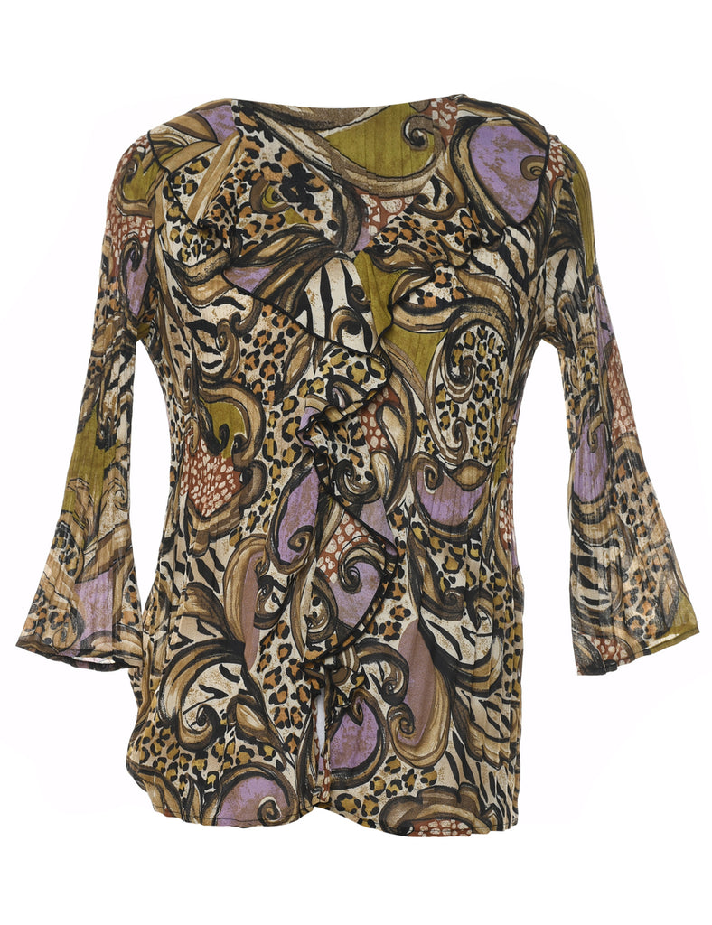 Frilly Paisley Blouse - M