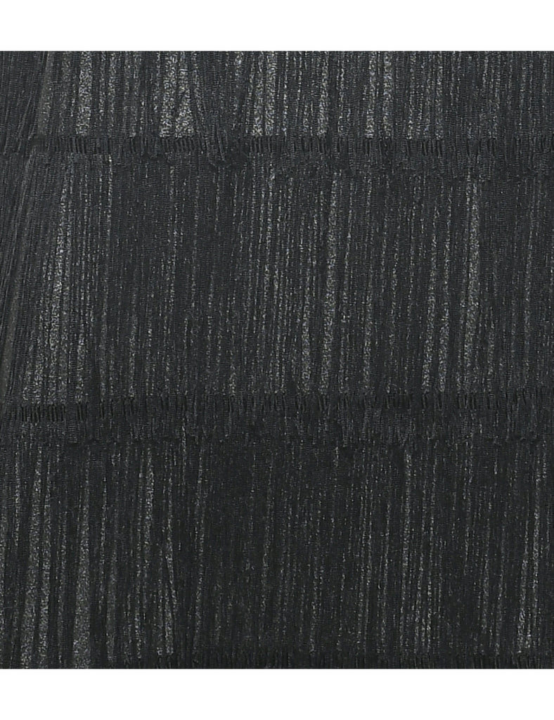 Fringed Black Dress - M