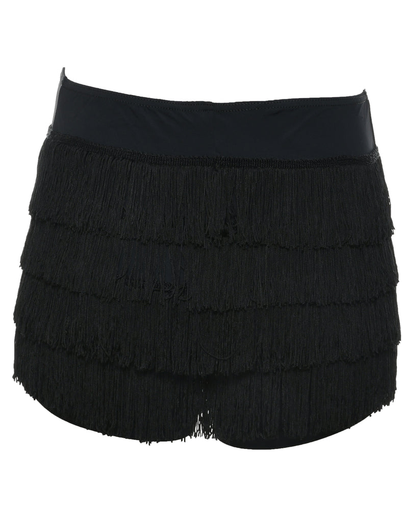 Fringed Black Skort - S