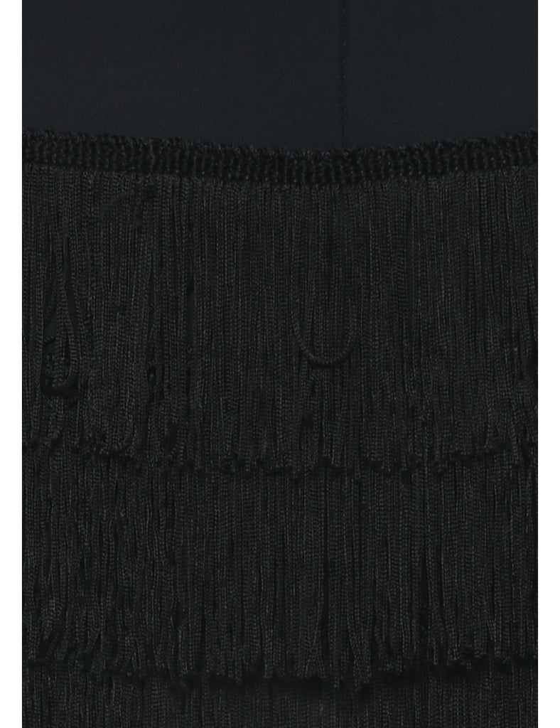 Fringed Black Skort - S