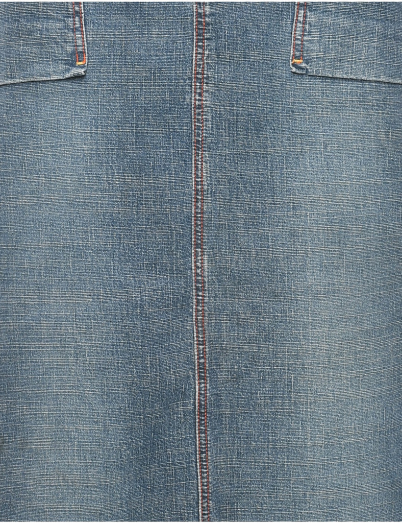 G.H. Bass Denim Midi Skirt - L