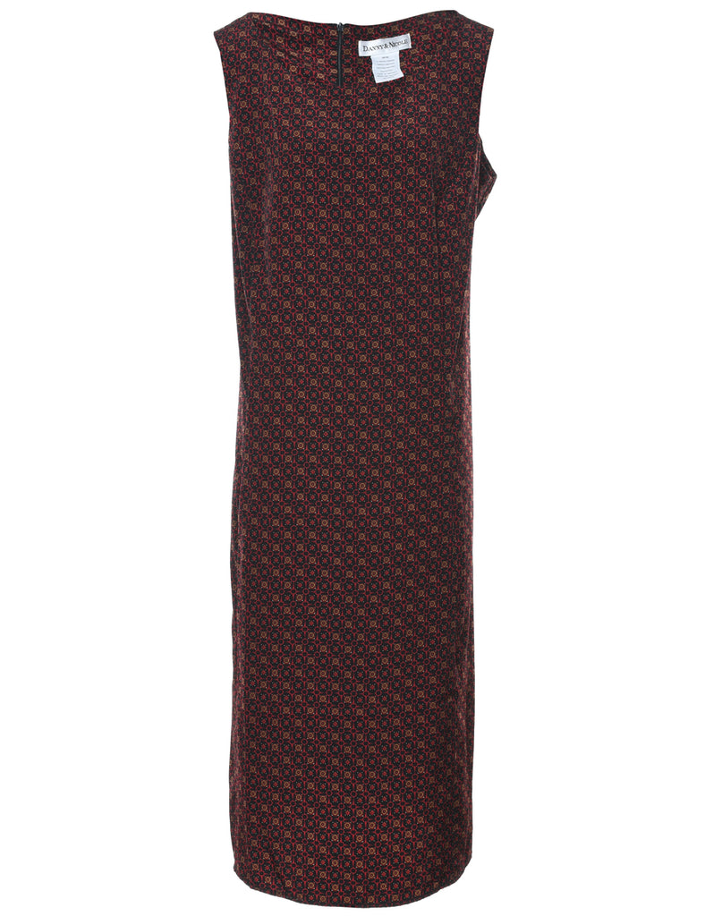 Geometric Black Dress - L