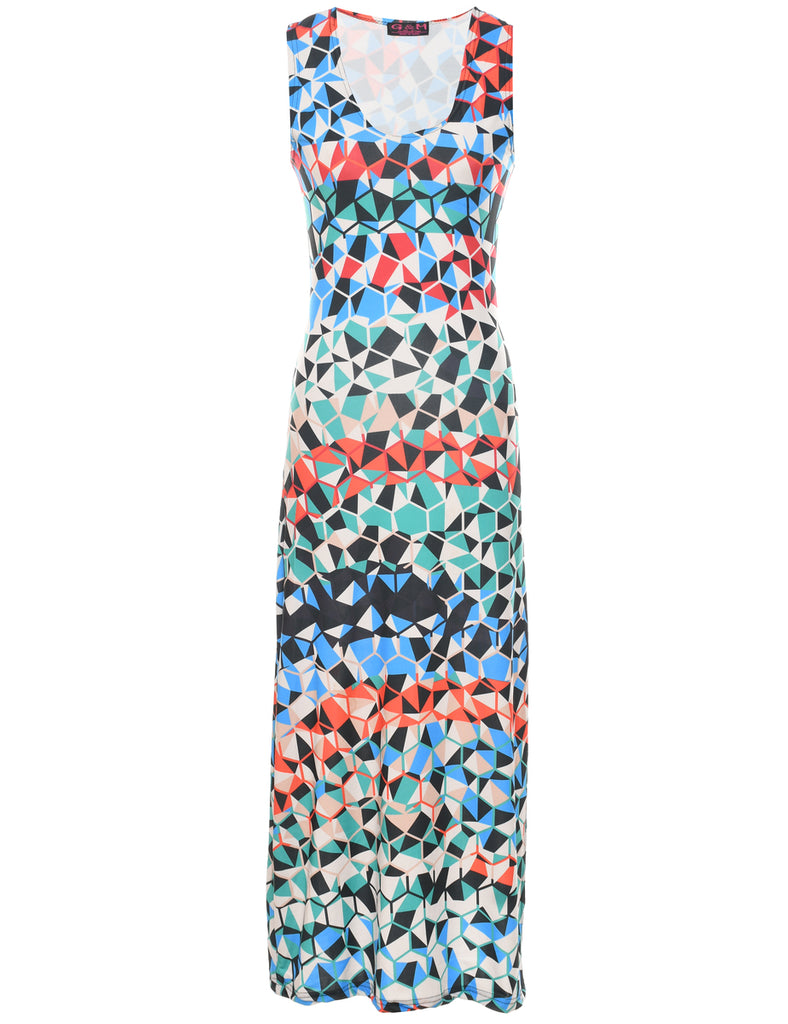 Geometric Maxi Dress - XS