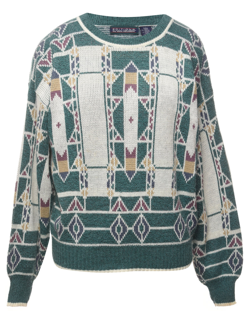Geometric Pattern Jumper - S