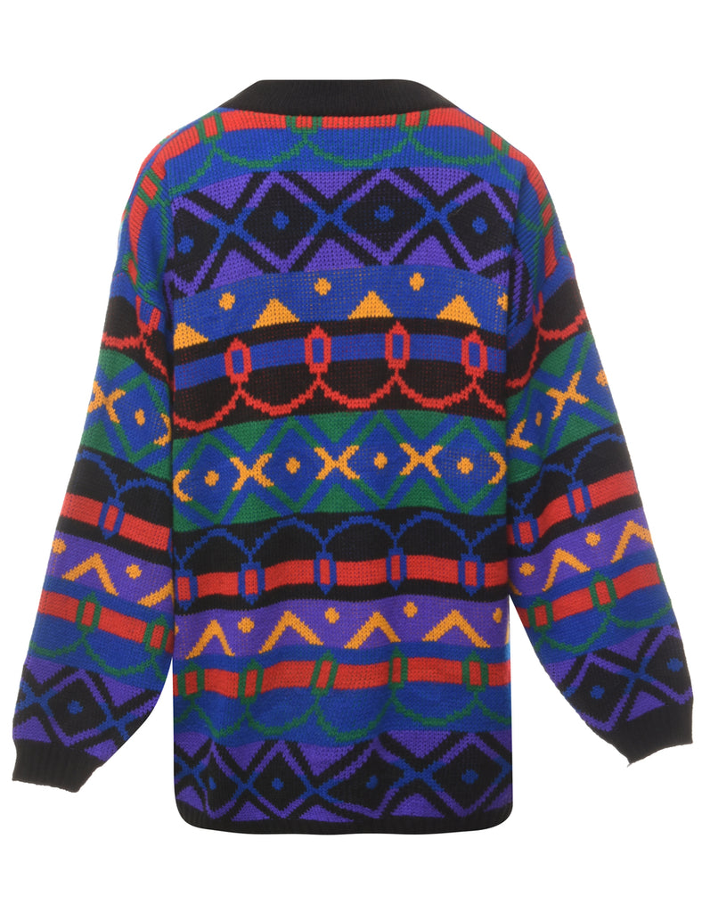 Geometric Pattern Jumper - M