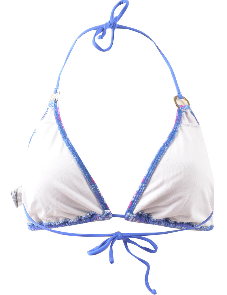 Geometric Print Bikini Top - S