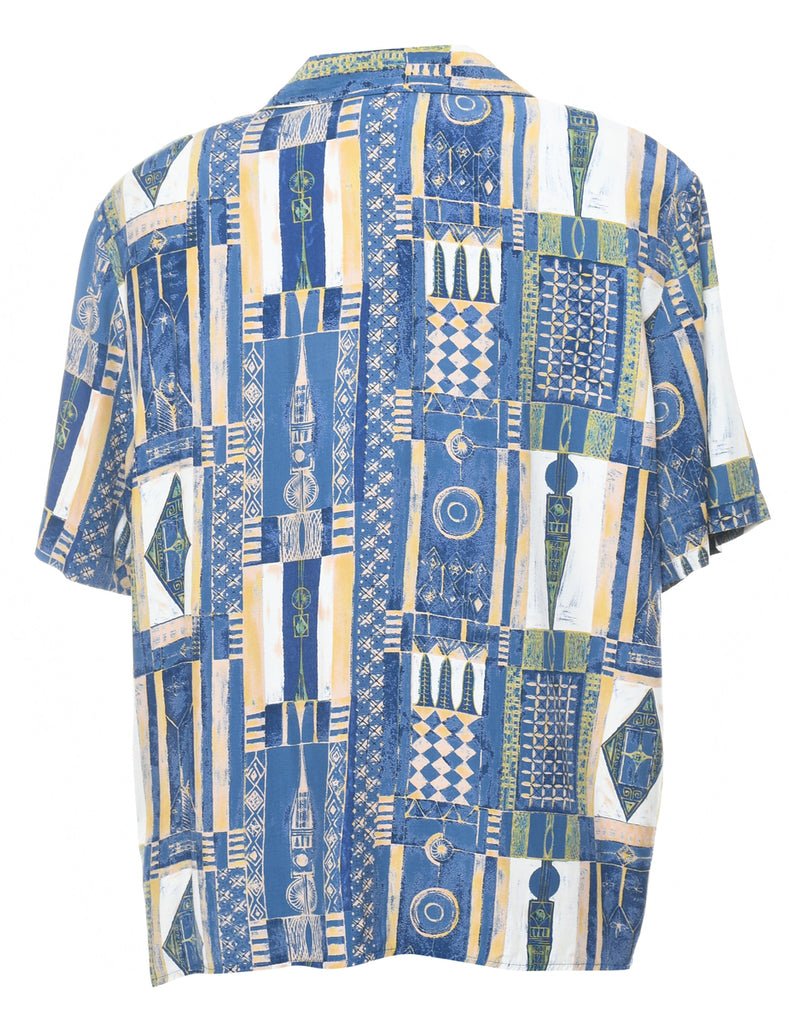 Geometric Print Blouse - L