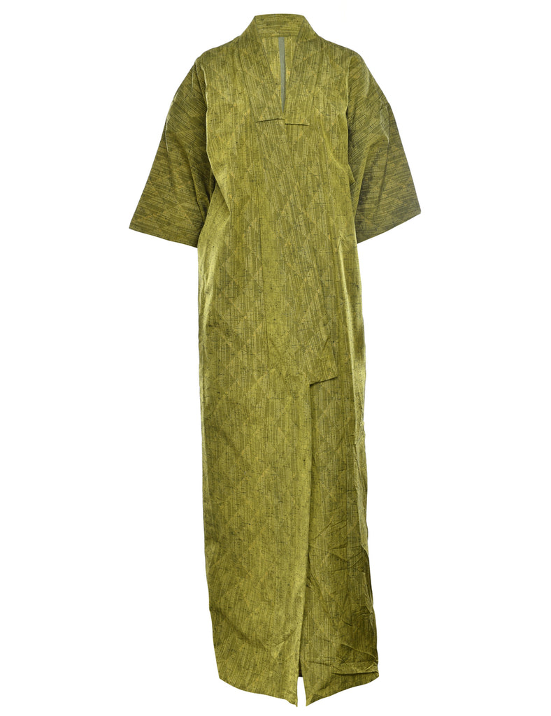Geometric Print Full Length Kimono - L