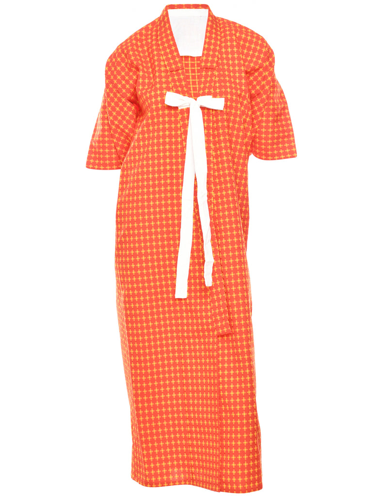 Geometric Print Full Length Kimono - S