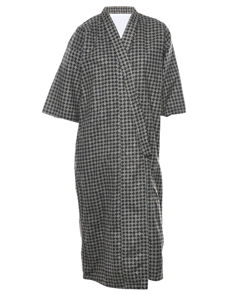 Geometric Print Full Length Kimono - M
