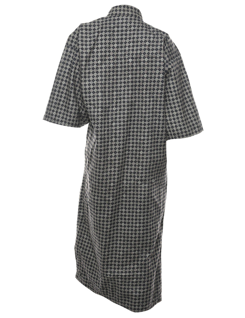 Geometric Print Full Length Kimono - M