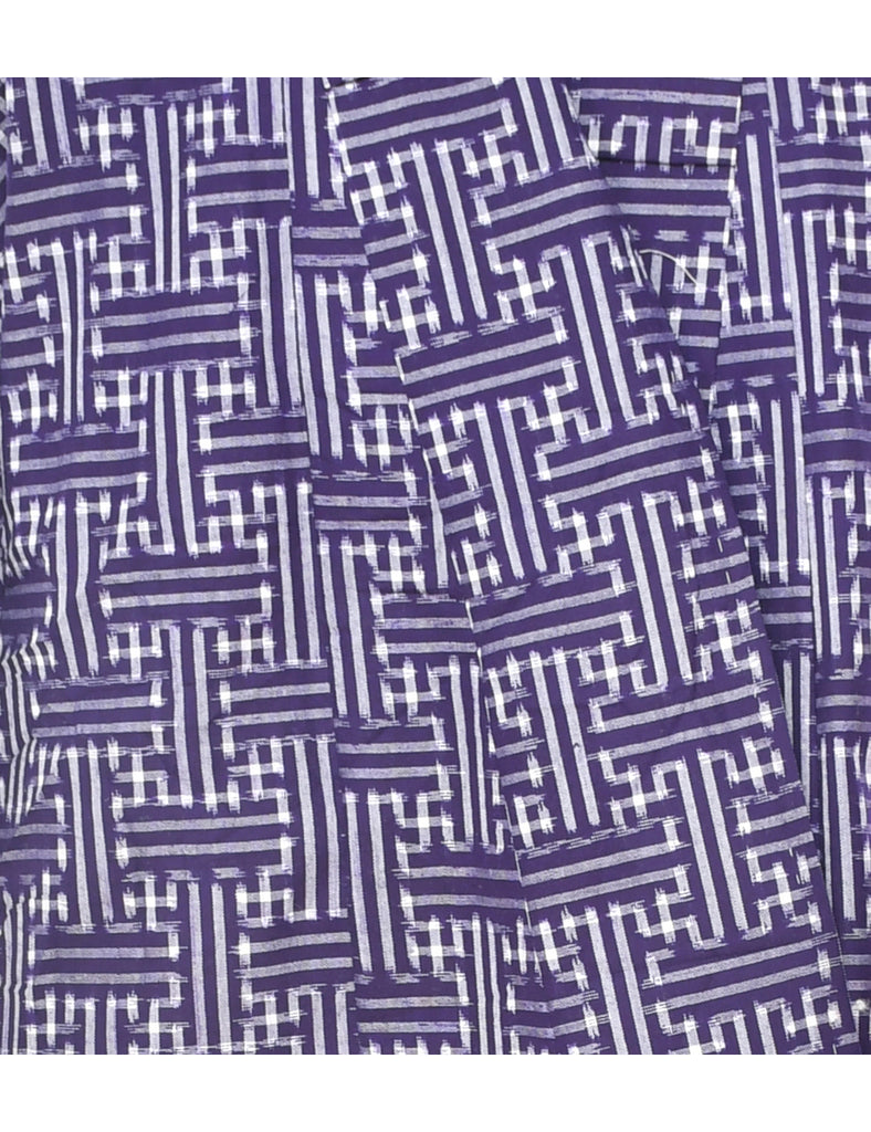 Geometric Print Full Length Kimono - XL