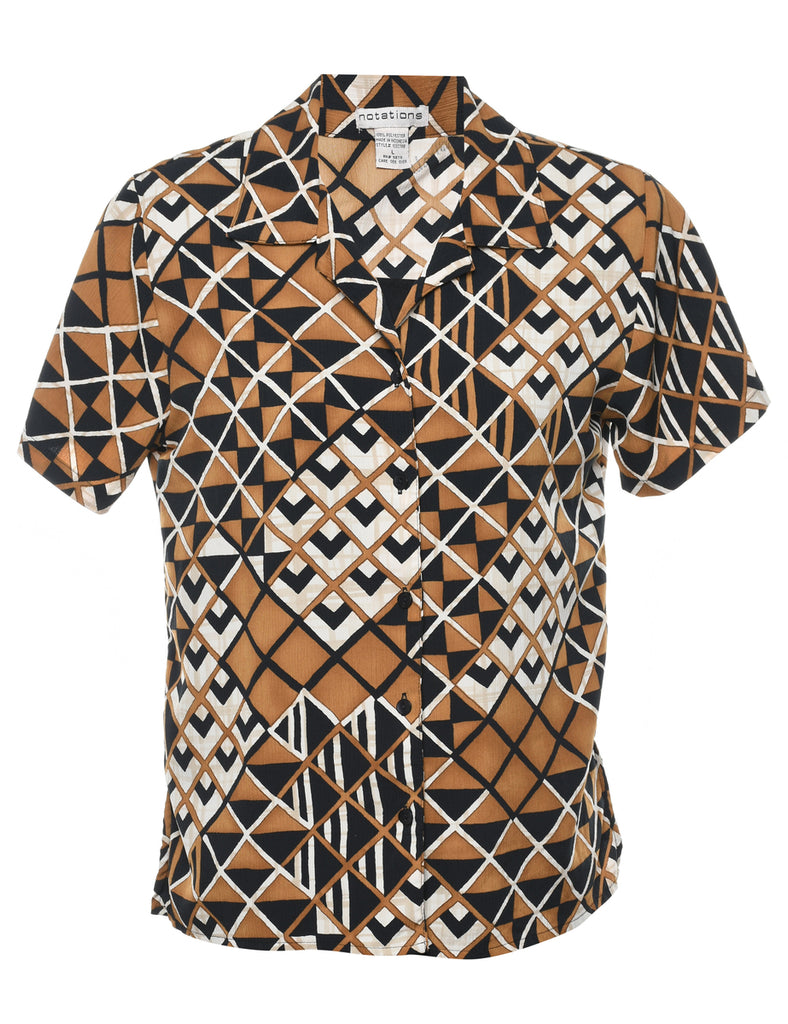 Geometric Print Shirt - L