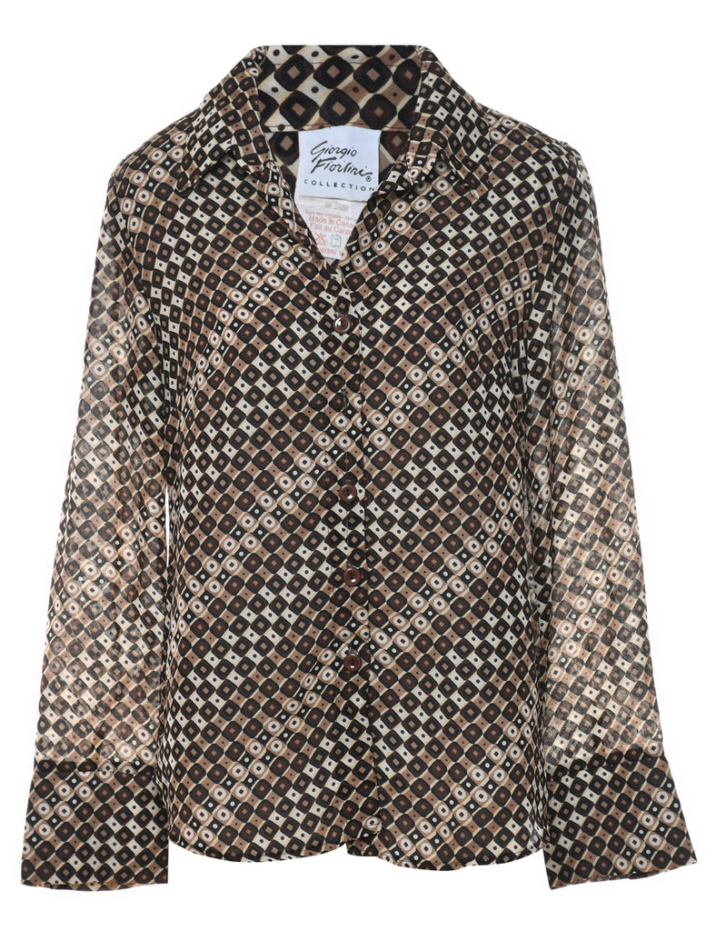 Geometric Print Shirt - M