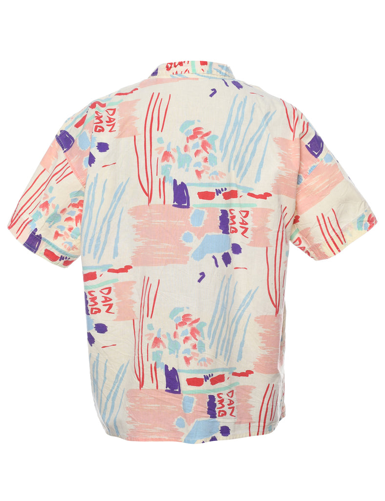 Geometric Print Short sleeve Shirt - L