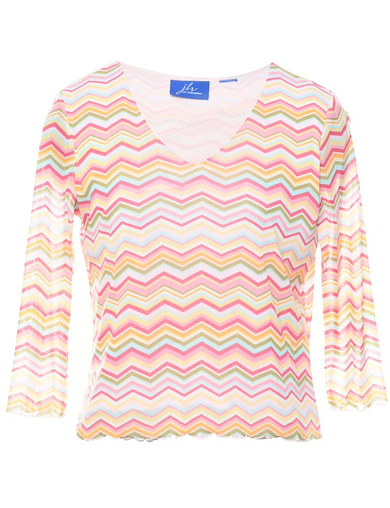 Geometric Printed Top - L